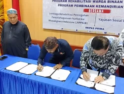 YASOS BKS Bersama Lapas Kls II A Pancur Batu Penandatanganan Perjanjian Kerjasama Program Pembinaan dan Kemandirian WBP